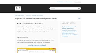 
                            3. Zugriff auf das Webinterface (für Einstellungen und …