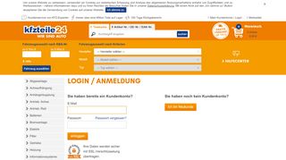 
                            2. zum Login - kfzteile24