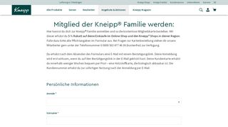 
                            1. Zur Familienkarte anmelden | Kneipp