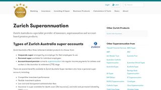 
                            6. Zurich Australia Superannuation – Review, Compare & Save | Canstar