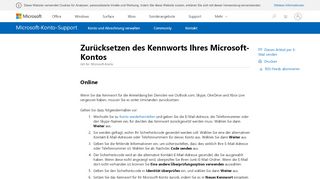 
                            7. Zurücksetzen des Kennworts Ihres Microsoft-Kontos