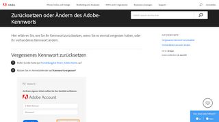 
                            6. Zurücksetzen oder Ändern des Adobe ... - helpx.adobe.com