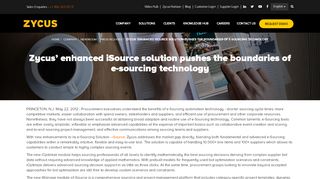 
                            5. Zycus' enhanced iSource solution pushes the boundaries of e ...