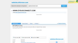 
                            2. zydusconnect.com at WI. SAP NetWeaver Portal - Website Informer