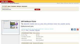 
                            6. Zydusconnect.com: SAP NetWeaver Portal - Da whois