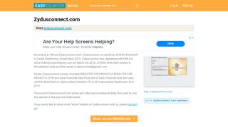 
                            6. Zydusconnect.com whois history records - Easy Counter