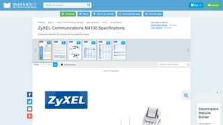 
                            5. ZyXEL Communications N4100 Specifications - ManualsLib