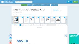 
                            6. ZYXEL COMMUNICATIONS NSA320 USER MANUAL Pdf Download.