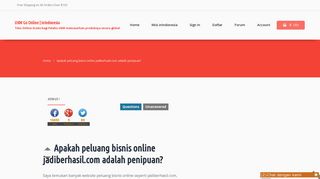 
                            3. 0 Apakah peluang bisnis online jadiberhasil.com adalah penipuan?