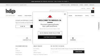 
                            11. 0 items in your cart. Go to Cart Page CART - Chapters Indigo