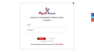 
                            9. 0 - Login | Margo Tickets & Tours