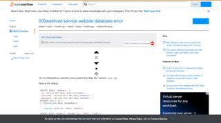 
                            13. 000webhost service website database error - Stack Overflow