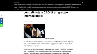 
                            9. 005: Cecilia Sardeo - Da centralinista a CEO di un gruppo ...