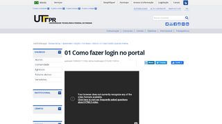 
                            10. 01 Como fazer login no portal — Universidade Tecnológica Federal ...