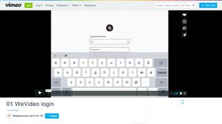 
                            11. 01 WeVideo login on Vimeo