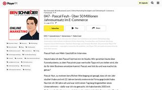 
                            7. 047 - Pascal Feyh - Über 50 Millionen Jahresumsatz Im E-Commerce ...