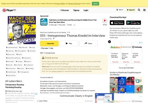 
                            10. 055 - Immopreneur Thomas Knedel Im Interview Macht Der ...