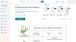 
                            1. 07 Pelaksanaan Sign in Time Out Sign Out - Scribd