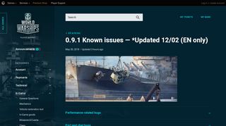 
                            9. 0.8.0 Known issues — *Updated 30/01 | World of Warships - Wargaming