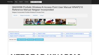 
                            5. 08400098 ProSafe Wireless-N Access Point User Manual WNAP210 ...