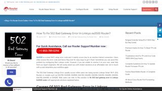 
                            6. 1-800-335-8177 Fix 502 Bad Gateway Error In Linksys ea3500 Router