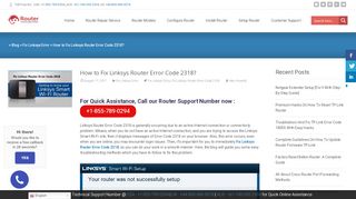 
                            7. +1-888-513-5817How to Fix Linksys Router Error Code 2318?