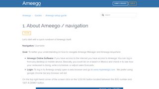 
                            6. 1. About Ameego / navigation – Ameego