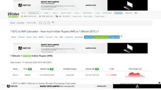 
                            1. 1 BTC to INR - Exchange - How much Indian Rupee (INR) is 1 Bitcoin ...