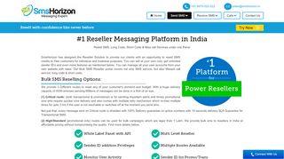
                            4. #1 Bulk SMS Reseller Platform in India - SmsHorizon