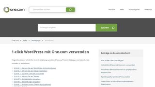 
                            4. 1-click WordPress mit One.com verwenden – Hilfe | One.com