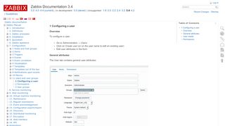 
                            5. 1 Configuring a user [Zabbix Documentation 3.4]