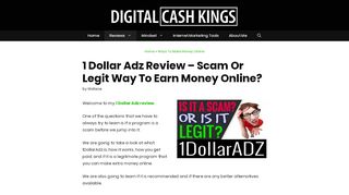 
                            3. 1 Dollar Adz Review – Scam or Legit Way To Earn Money Online?