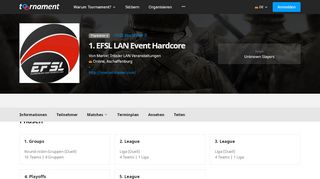 
                            7. 1. EFSL LAN Event Hardcore | Toornament - The eSport platform