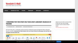 
                            9. 1 eingehende Post von Strato Help Desk (josef-lamozik@t-online.de ...