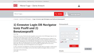 
                            13. 1) Erneuter Login DB Navigator trotz Profil und 2) Benutzerprofil ...