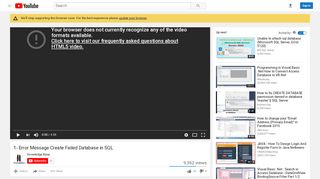 
                            7. 1- Error Message Create Failed Database in SQL - YouTube