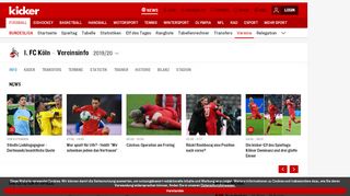 
                            8. 1. FC Köln - Bundesliga: die Vereinsinfos, News, und alle ... - Kicker