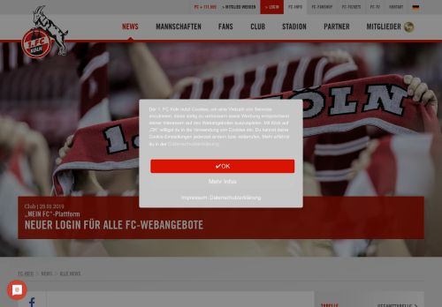 
                            2. 1. FC Köln | Neuer Login für alle FC-Webangebote