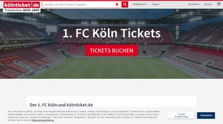 
                            13. 1. FC Köln Tickets günstig kaufen - Koelnticket.de