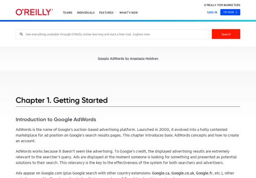 
                            12. 1. Getting Started - Google AdWords [Book] - O'Reilly Media