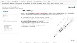 
                            11. 1-ID Home Page | Advanced Photon Source