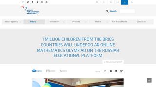 
                            11. 1 million children from the BRICS countries will undergo an online ...