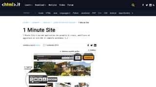 
                            8. 1 Minute Site | HTML.it