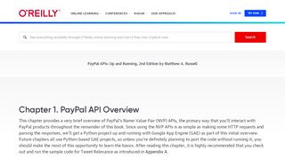 
                            11. 1. PayPal API Overview - PayPal APIs: Up and Running, ...