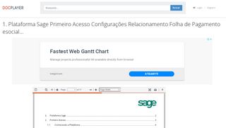 
                            11. 1. Plataforma Sage Primeiro Acesso Configurações ...