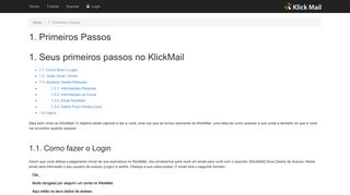 
                            3. 1. Primeiros Passos | Klick Mail