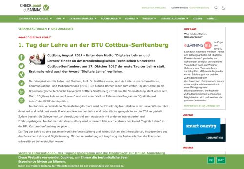 
                            5. 1. Tag der Lehre an der BTU Cottbus-Senftenberg | CHECK.point ...