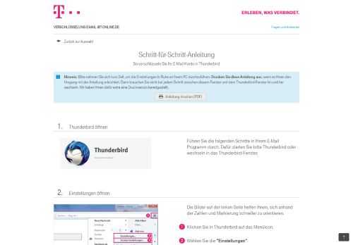 
                            9. 1. Thunderbird öffnen - E-Mail-Verschlüsselung einrichten für E-Mail ...