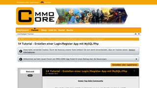 
                            8. 1# Tutorial - Erstellen einer Login/Register App mit MySQL/Php ...