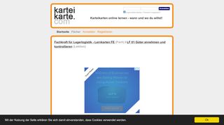 
                            5. 1. Was ist Logistik? - Fachkraft für Lagerlogistik - Karteikarten